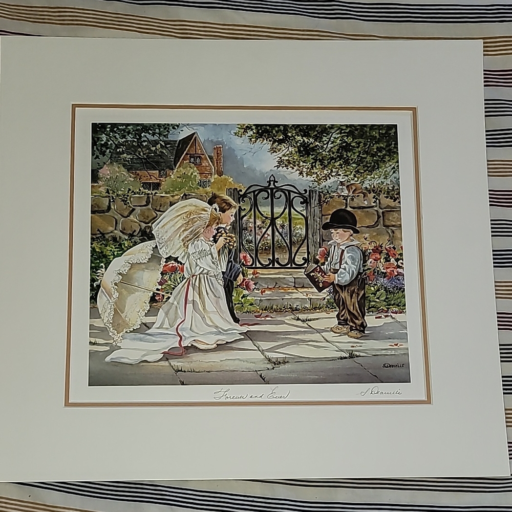 Forever and Ever, Children in the Garden Wedding Print